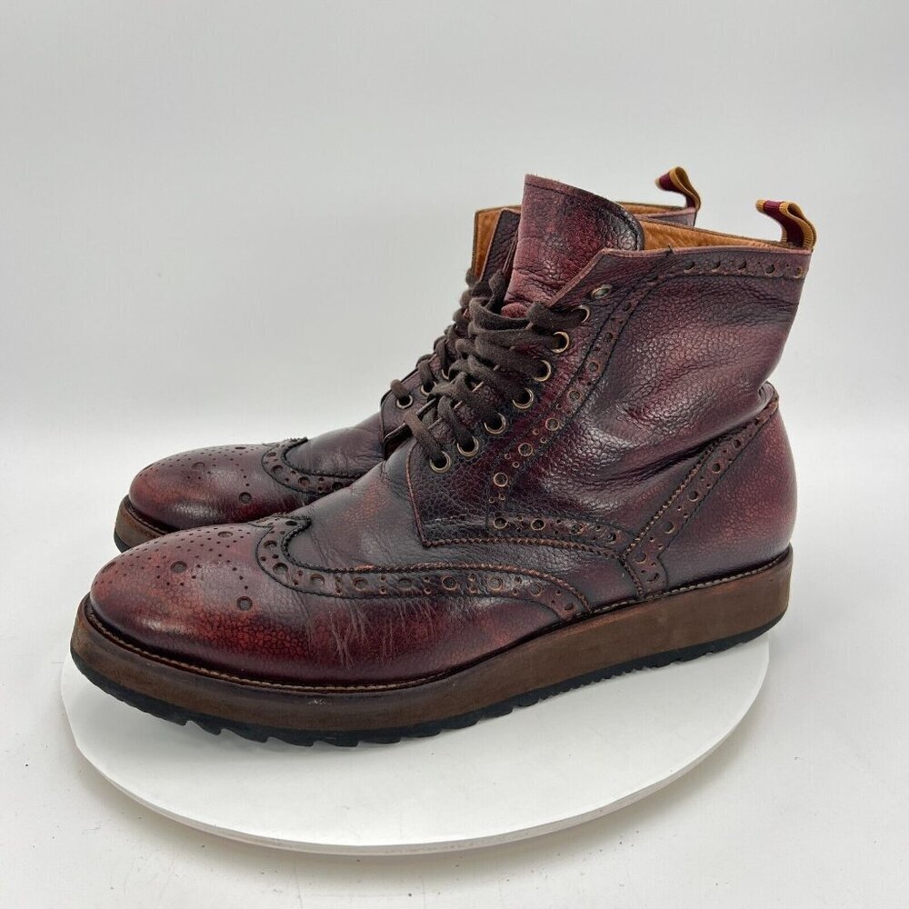 Men's Brown Leather Brogue Boots